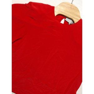 K Arnold Women's Fuchsia Silk Short Sleeve Small Blouse‎